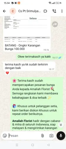 Testimonial Papan Bunga turus