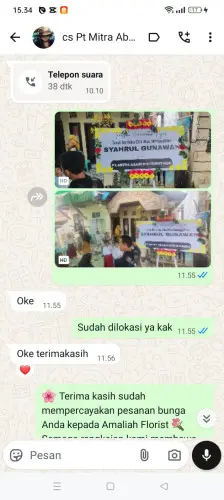 Testimonial Papan Bunga turus