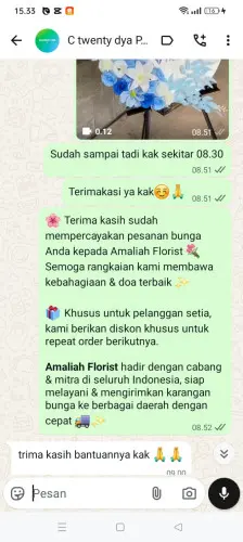 Testimonial Standing Flower turus