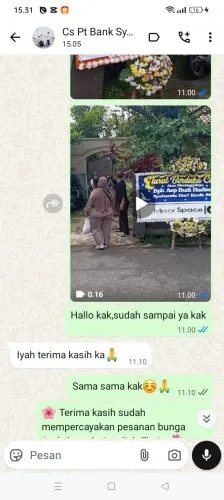 Testimonial Papan Bunga turus