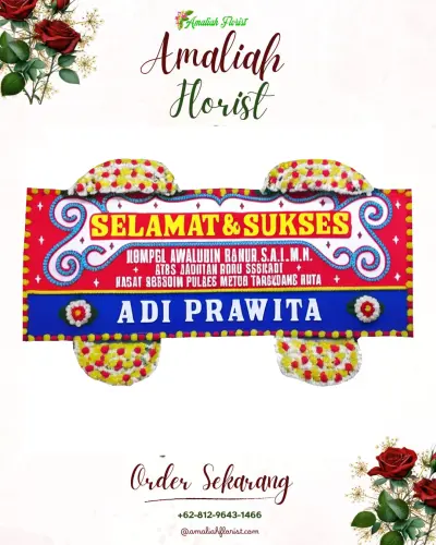Karangan Bunga Ucapan Selamat turus